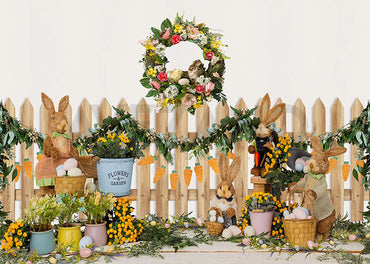 Avezano Rabbit Rail 2 pcs Spring Easter Set Backdrop