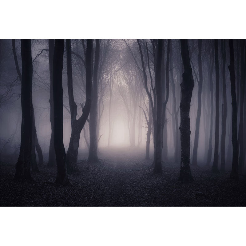 Avezano Foggy Forest Halloween Photography Backdrop-AVEZANO