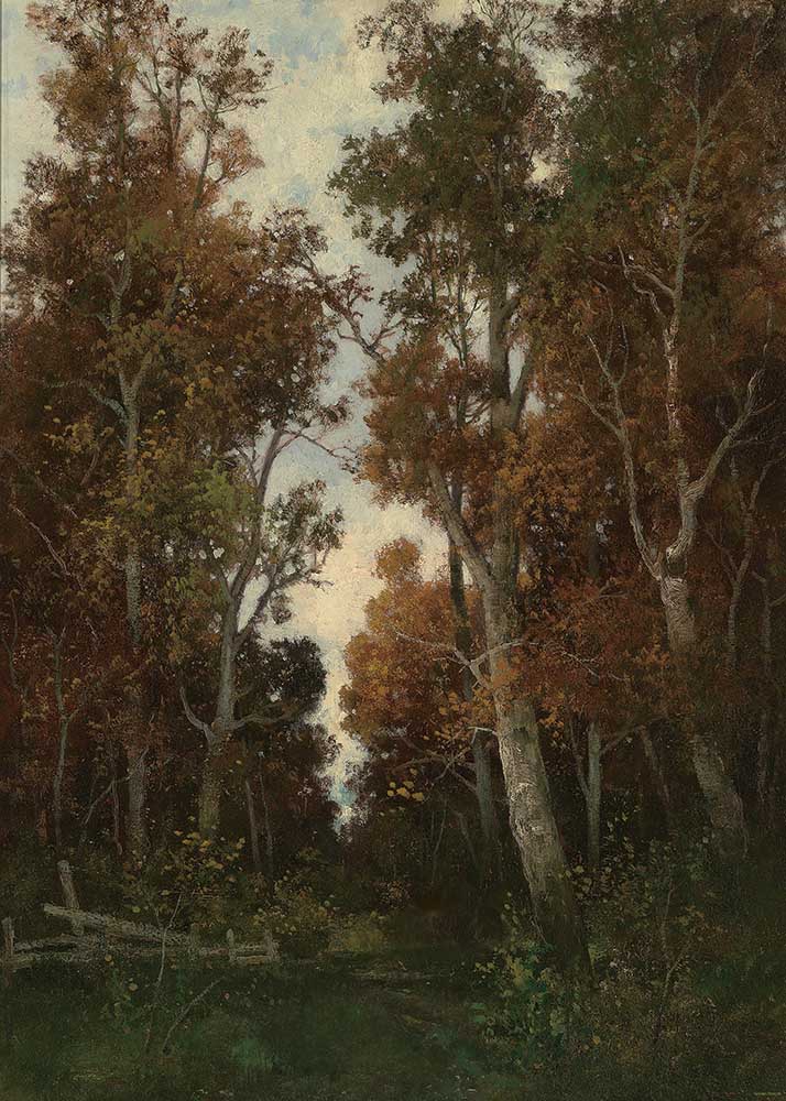Avezano Autumn Forest Oil Painting Style Photography Backdrop-AVEZANO