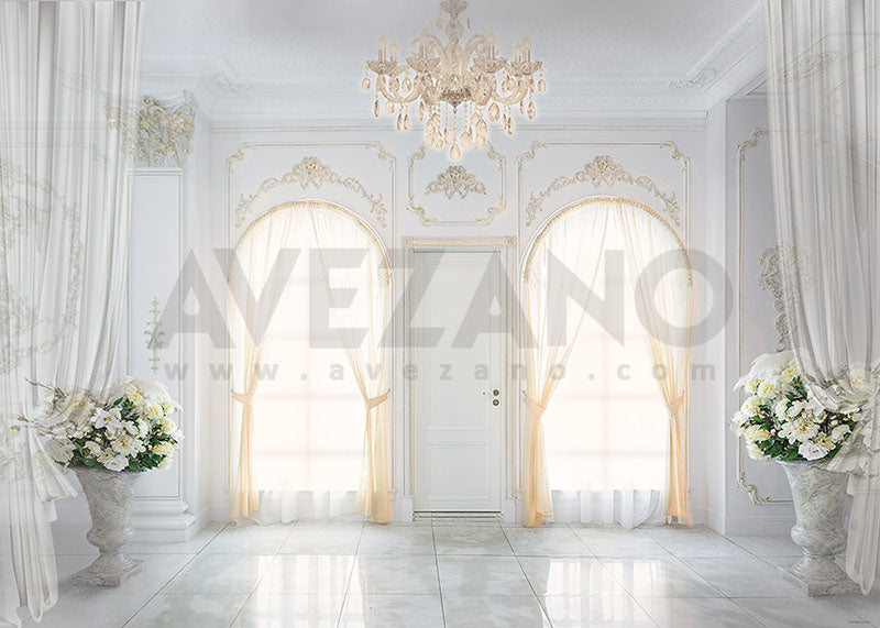 Avezano White Room Window Photography Backdrop-AVEZANO