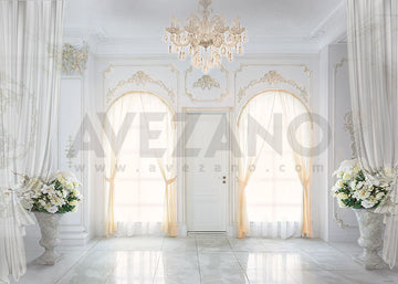 Avezano White Room Window Photography Backdrop-AVEZANO