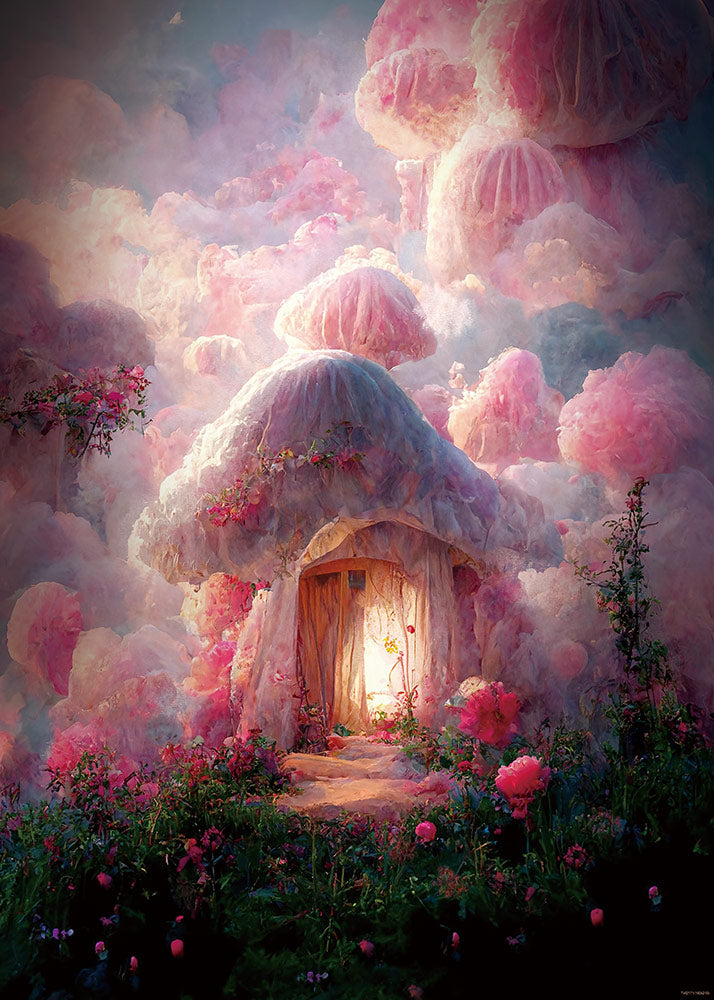 Avezano Spring Pink Dream Mushroom Room Backdrops For Photography-AVEZANO