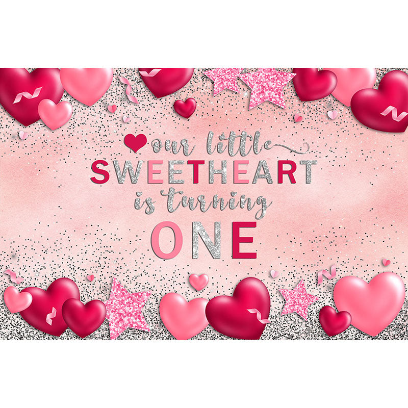 Avezano Our Little Sweet Heart Is Turning One Valentine'S Day Photography Backdrop-AVEZANO