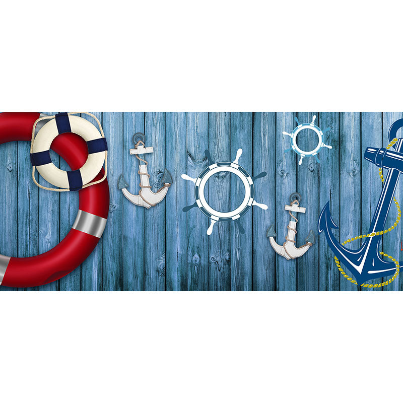 Avezano Ocean Style Blue Wood Floor Texture Backdrop For Photography-AVEZANO