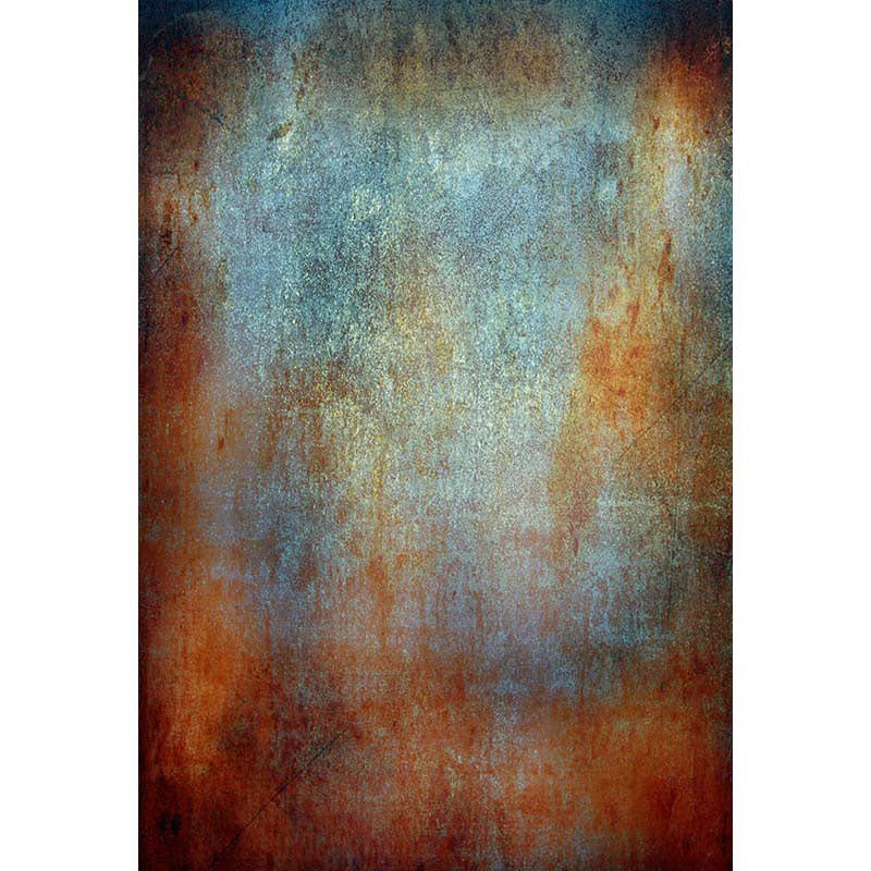 Avezano Rust Red And Blue Abstract Texture Backdrop For Portrait Photography-AVEZANO