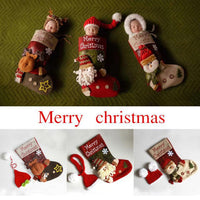 Avezano Newborn Santa Themed Sleeping Bag Socks Photography Props