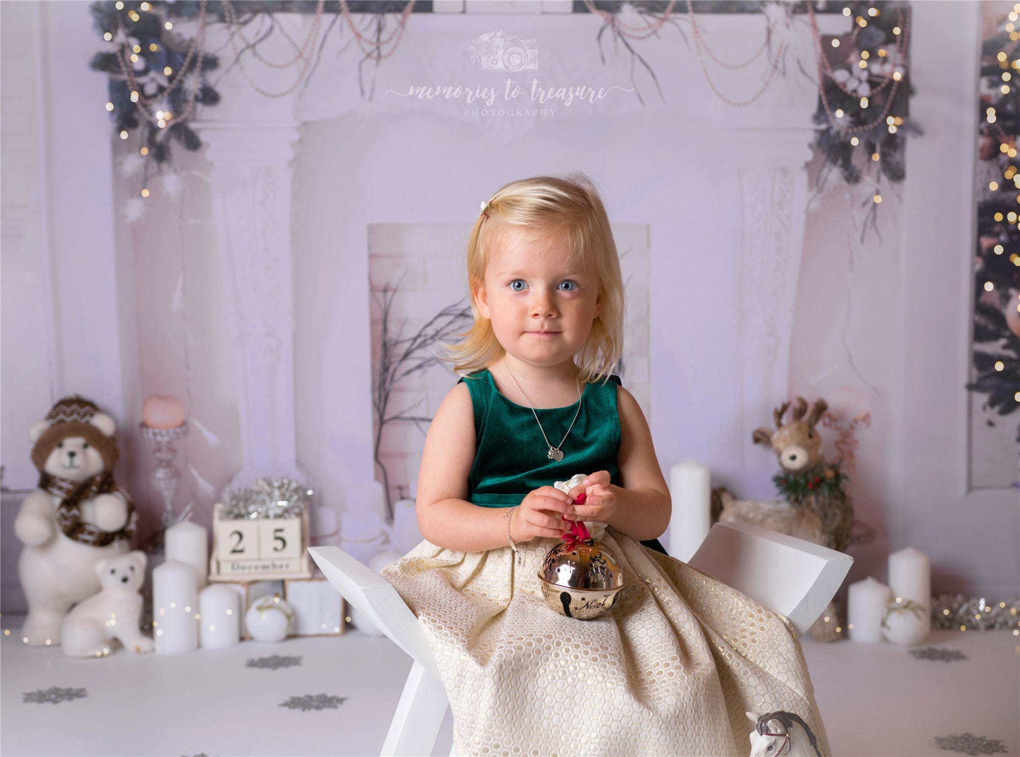 Avezano Christmas White Wall Wreath Photography Backdrop-AVEZANO