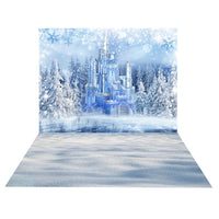 Avezano Ice and Snow Castle 2 pcs Set Backdrop-AVEZANO