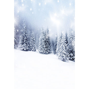 Avezano The Forest Snow In Winter Photography Backdrop-AVEZANO