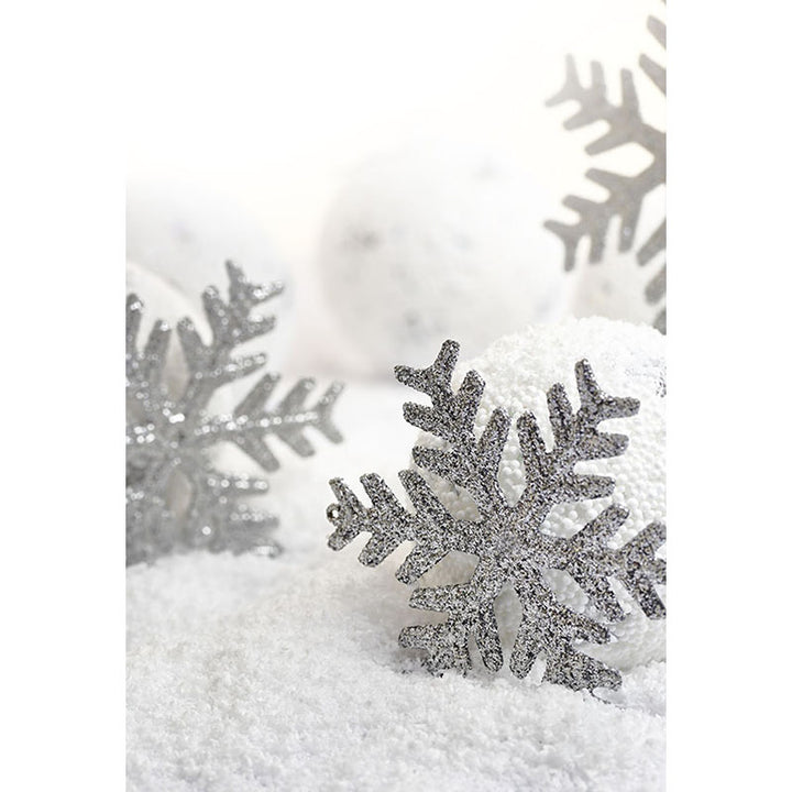 Avezano Snow In Winter With Decorations Photography Backdrop-AVEZANO