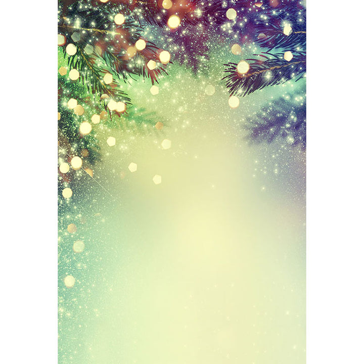 Avezano Snow And Plant In Winter With Sparkle Bokeh Photography Backdrop-AVEZANO