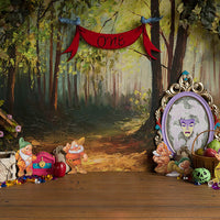 Avezano Magic Mirror And The Dwarf In The Fairy Forest 1st Birthday Cakesmash Photography Backdrop