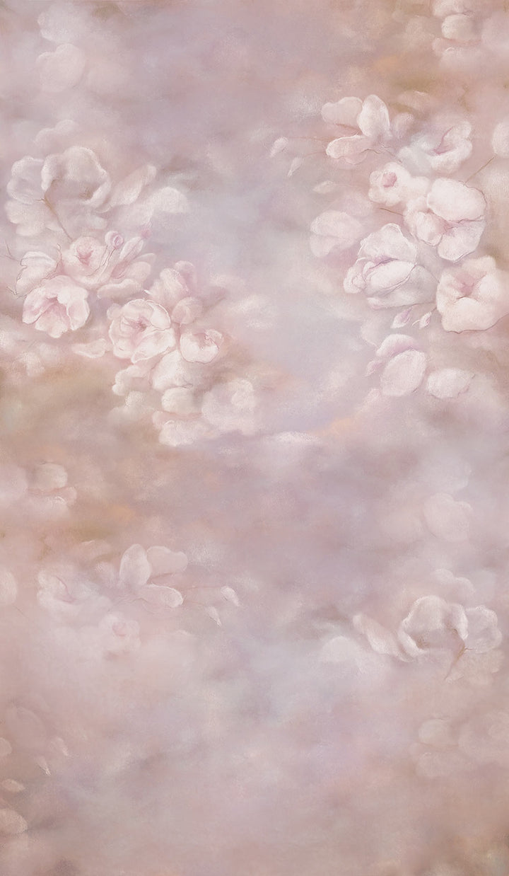 Avezano Pink Art Flowers Sweep Photography Backdrop-AVEZANO