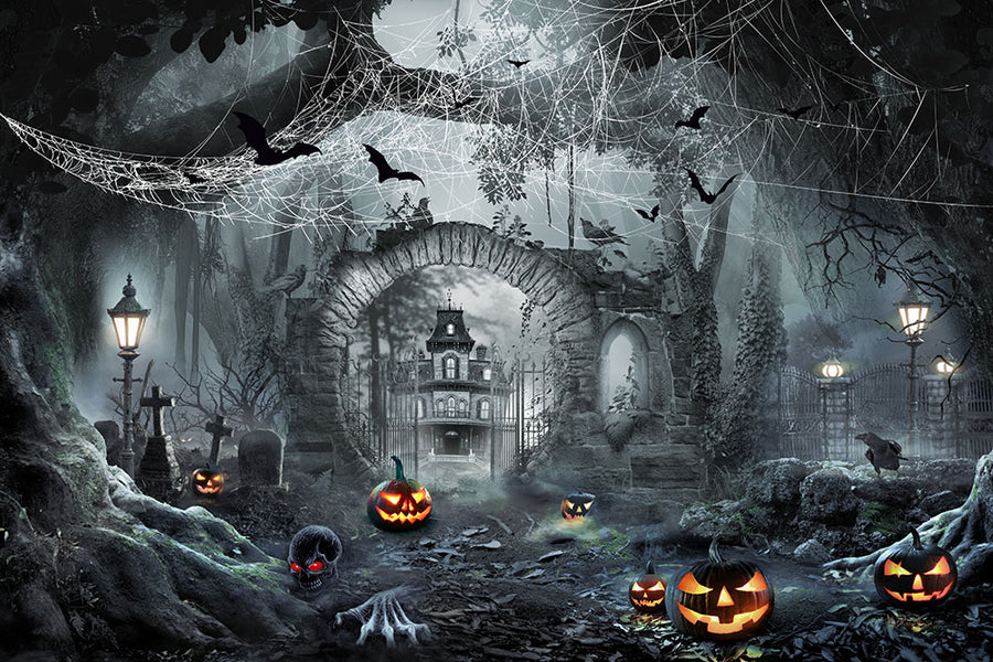 Hot Sale AVEAANO Halloween Dark Little Castle Photography Background-AVEZANO