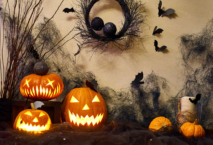 Avezano Devil'S Pumpkins Halloween Backdrop for Photography