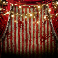 Avezano Circus Red Curtain Halloween Backdrop for Photography-AVEZANO