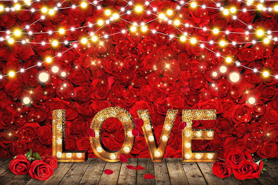 Avezano Love Rose Wall Valentine'S Day Photography Backdrop-AVEZANO