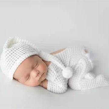 Avezano Newborn Photography Knitted Bodysuit Two Piece Outfits Photography Props
